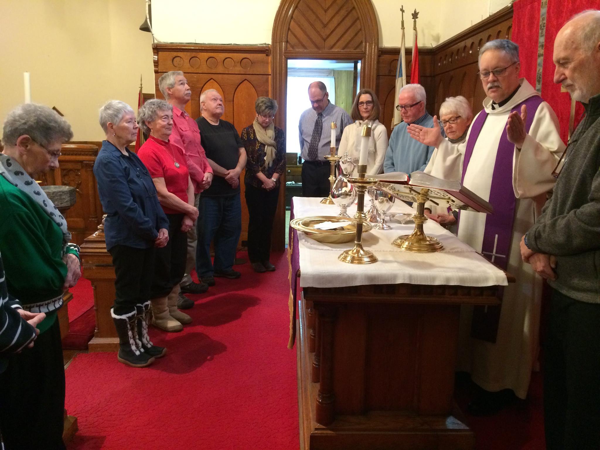 Zion Evangelical Lutheran Church congregation gathering